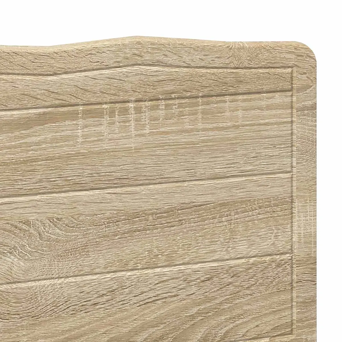 Brown Rectangular Engineered Wood Headboard
