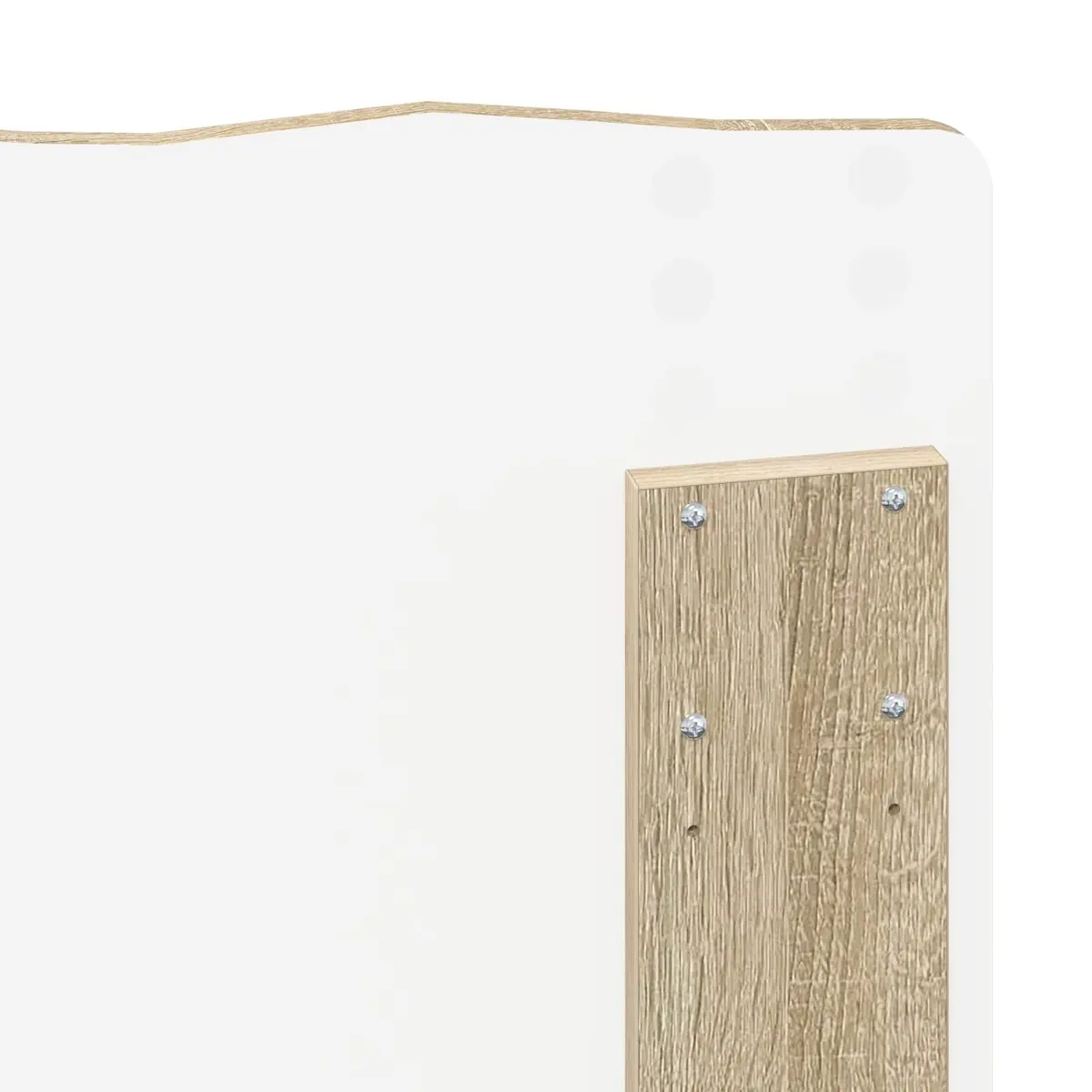 Brown Rectangular Engineered Wood Headboard
