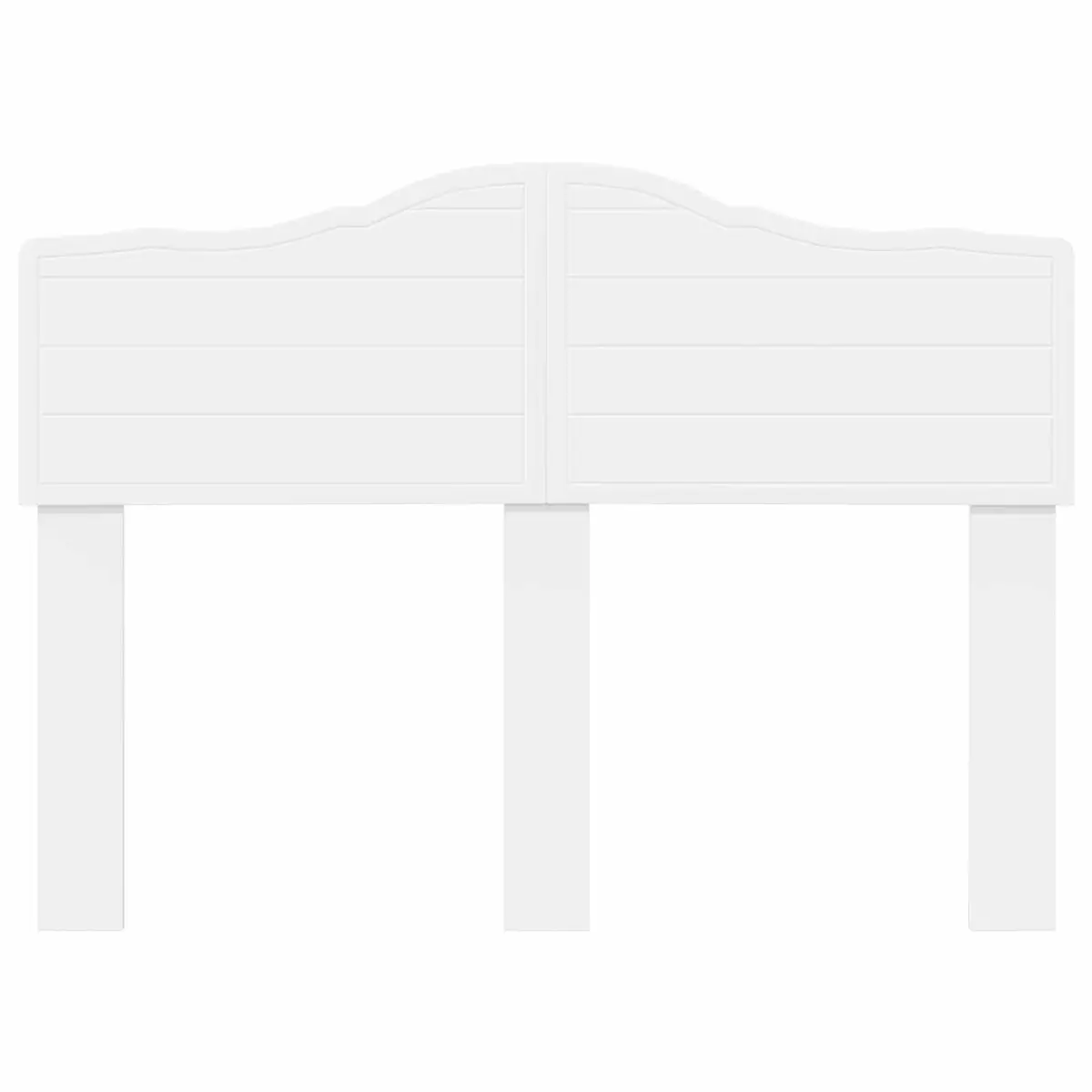White Engineered Wood Headboard