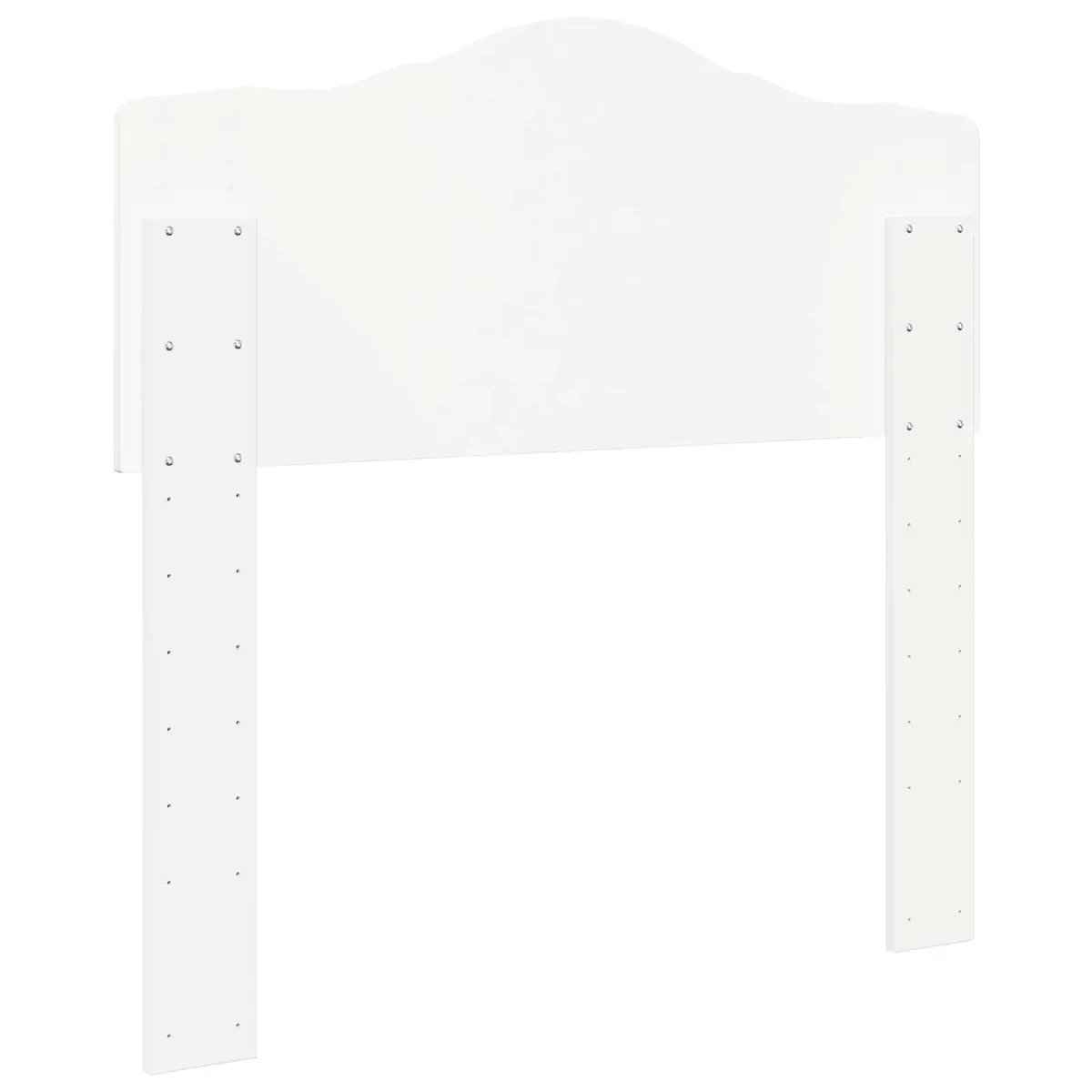 Modern White Headboard Engineered Wood Bedroom Furniture Minimalist Design