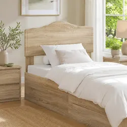 Engineered Wood Headboard with Finished Back in Brown