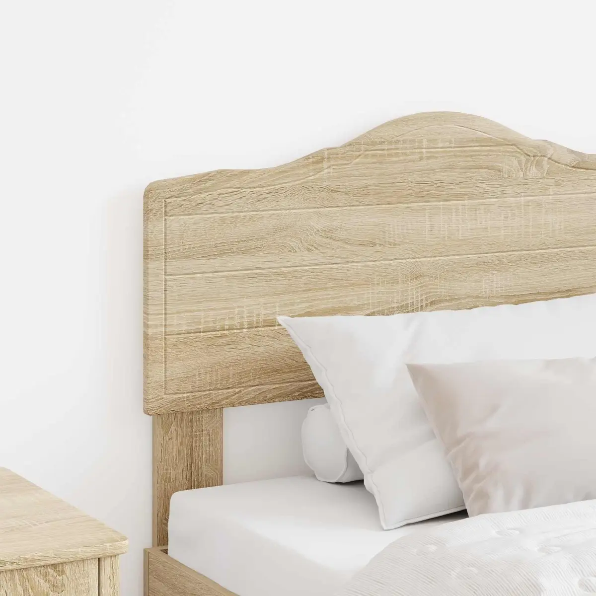 Engineered Wood Headboard with Finished Back in Brown