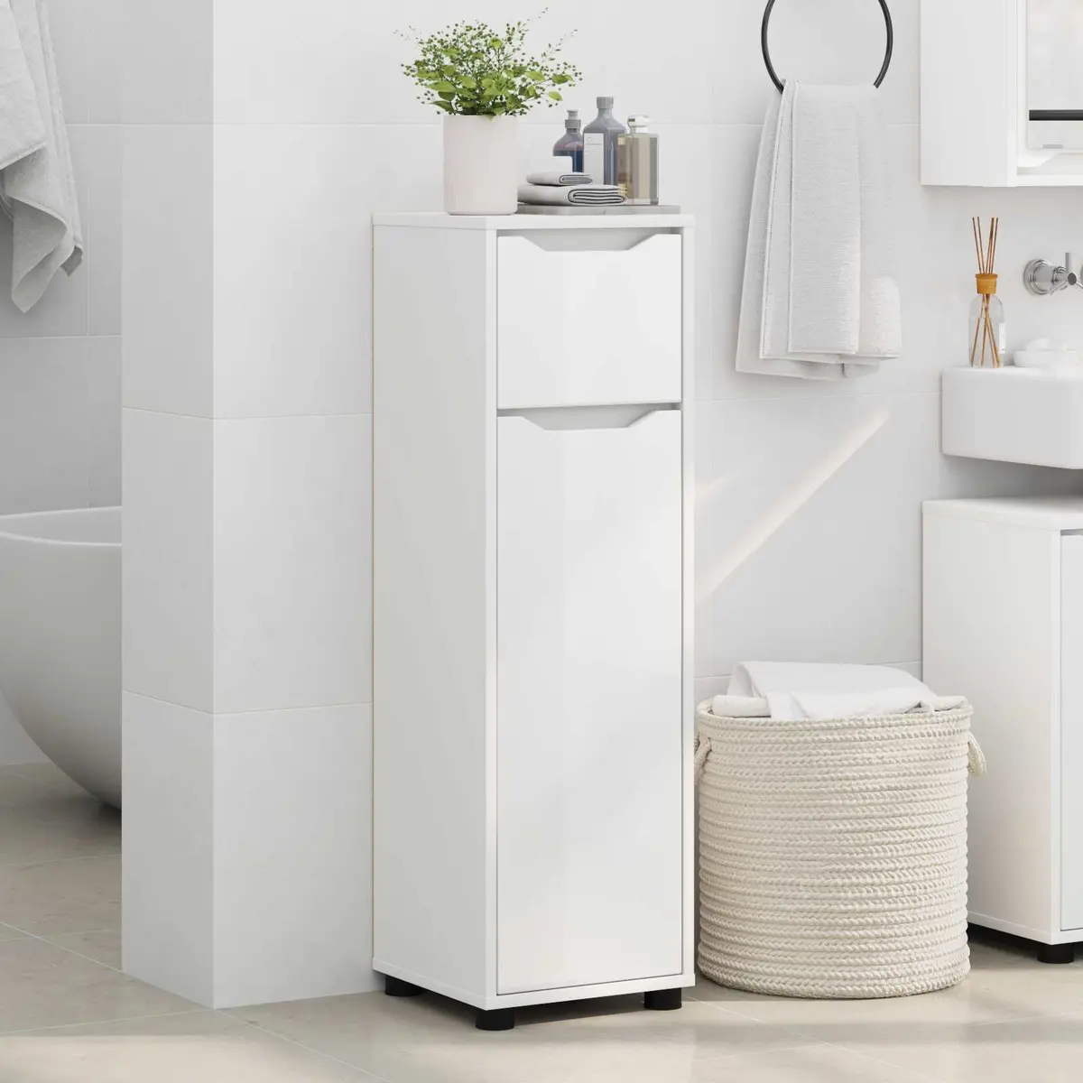 30.5 x 30 x 101 cm White Vanity Cabinet