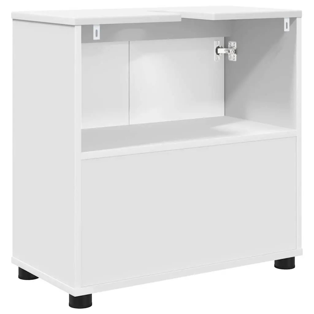 Bathroom Basin Cabinet White Vanity Unit Modern Engineered Wood 60 x 30 x 60 cm