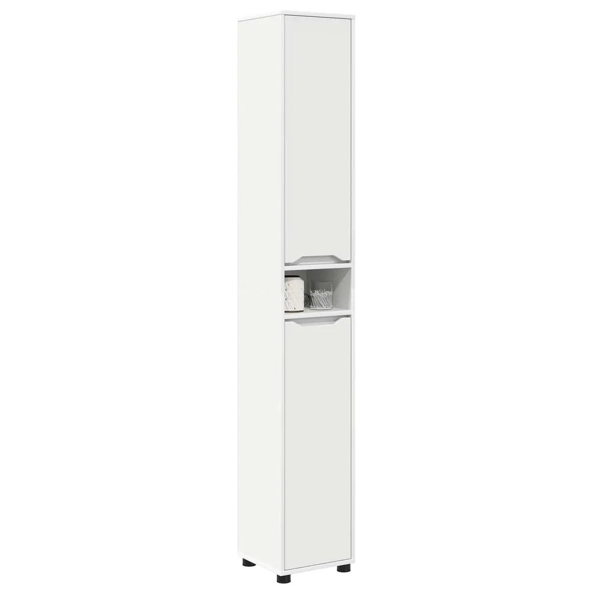 Bathroom Vanity Cabinet White Modern Storage Unit 30.5 x 30 x 195 cm