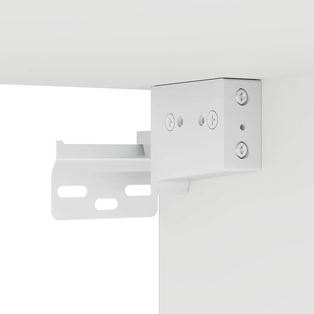 White Wall-Mounted Bathroom Cabinet with Mirror