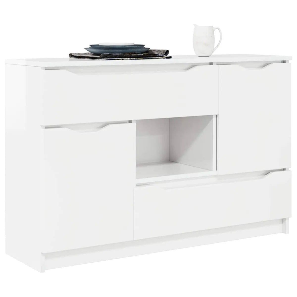 High Gloss White Sideboard Storage Cabinet