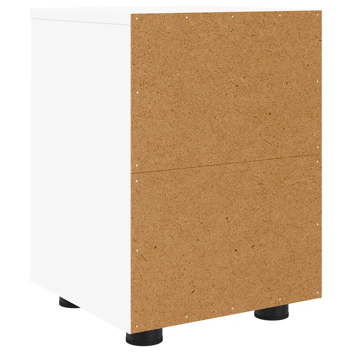 Bedside Table Modern White Engineered Wood Nightstand Bedroom Storage Drawer 30.5 W x 30 D x 43 H cm 2 Piece