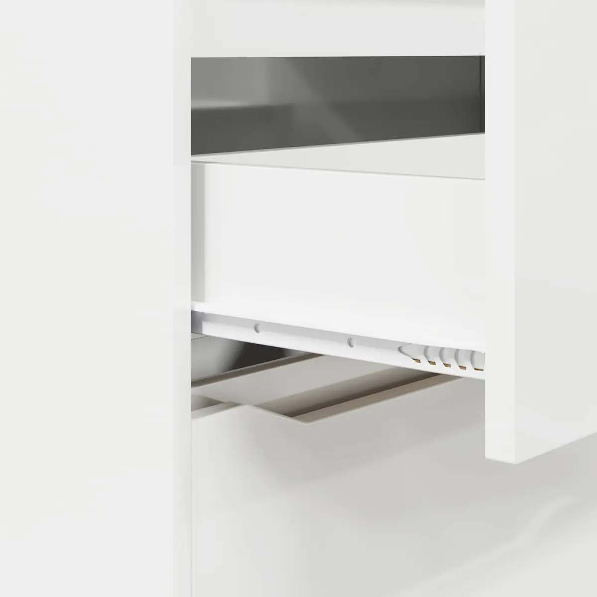 Storage Cabinet Bedroom Living Room High Gloss White