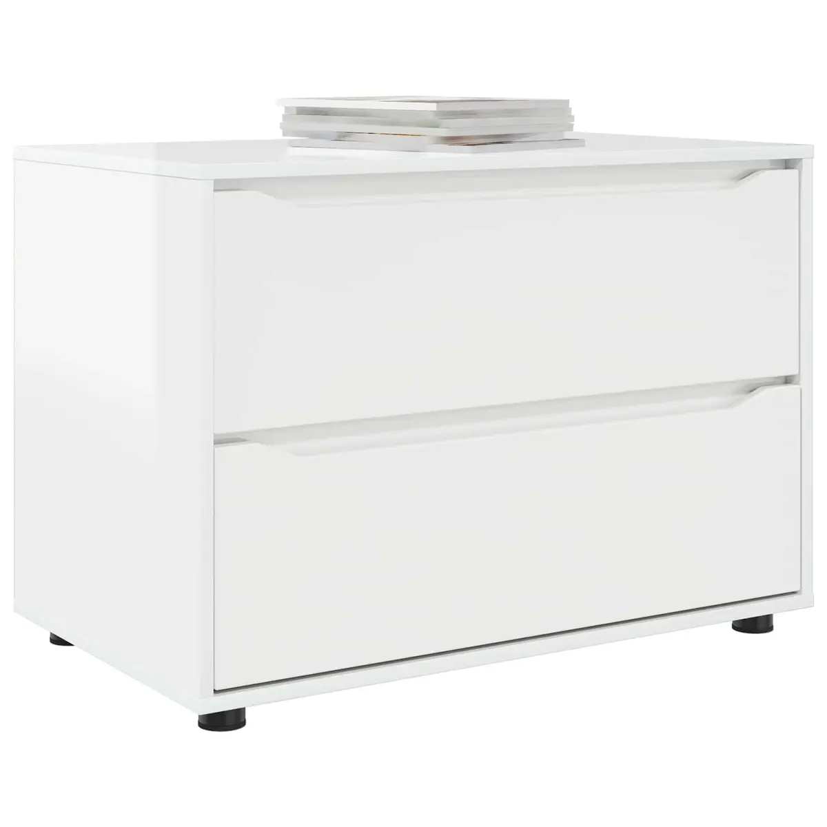 Storage Cabinet Bedroom Living Room High Gloss White