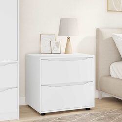 Storage Cabinet Dimensions 60x48x57cm, White Engineered Wood