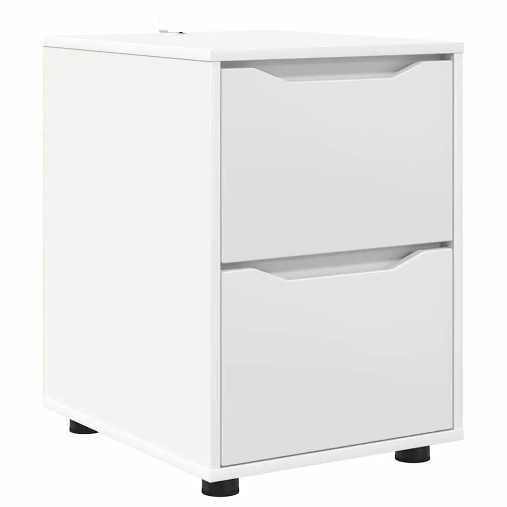Storage Cabinet Bedroom 40 x 48 x 57 cm Engineered Wood White