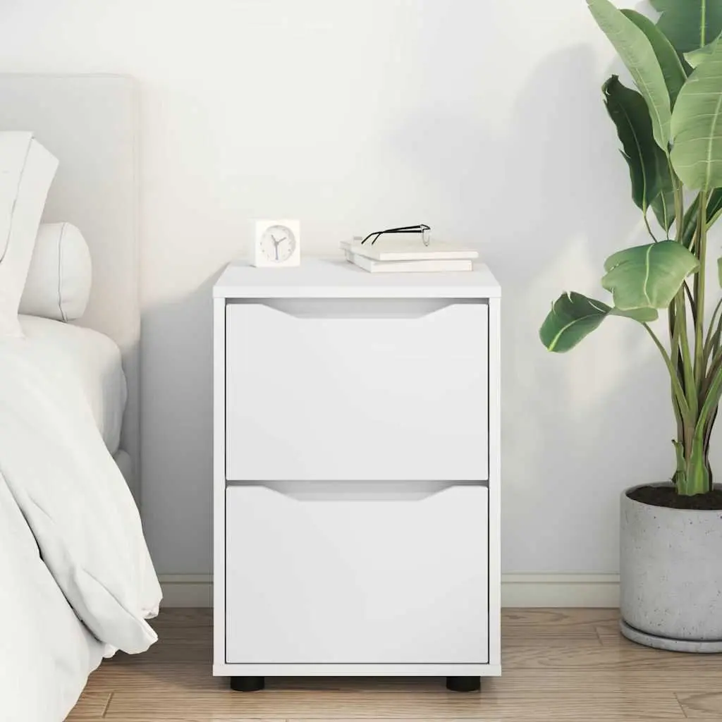 Storage Cabinet Bedroom 40 x 48 x 57 cm Engineered Wood White
