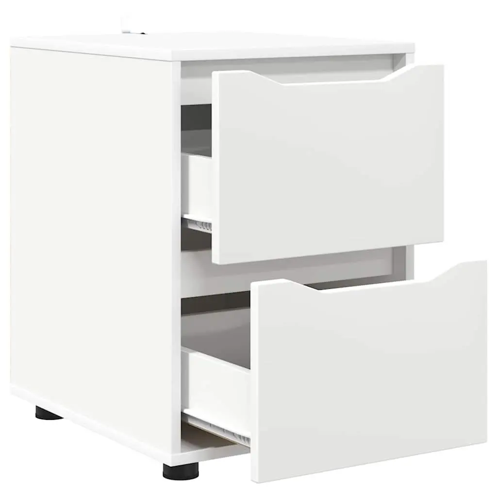 Storage Cabinet Bedroom 40 x 48 x 57 cm Engineered Wood White
