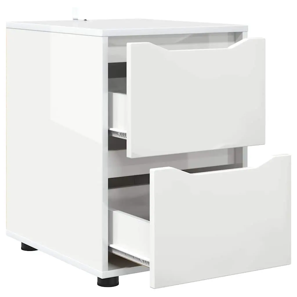 High Gloss White Storage Cabinet