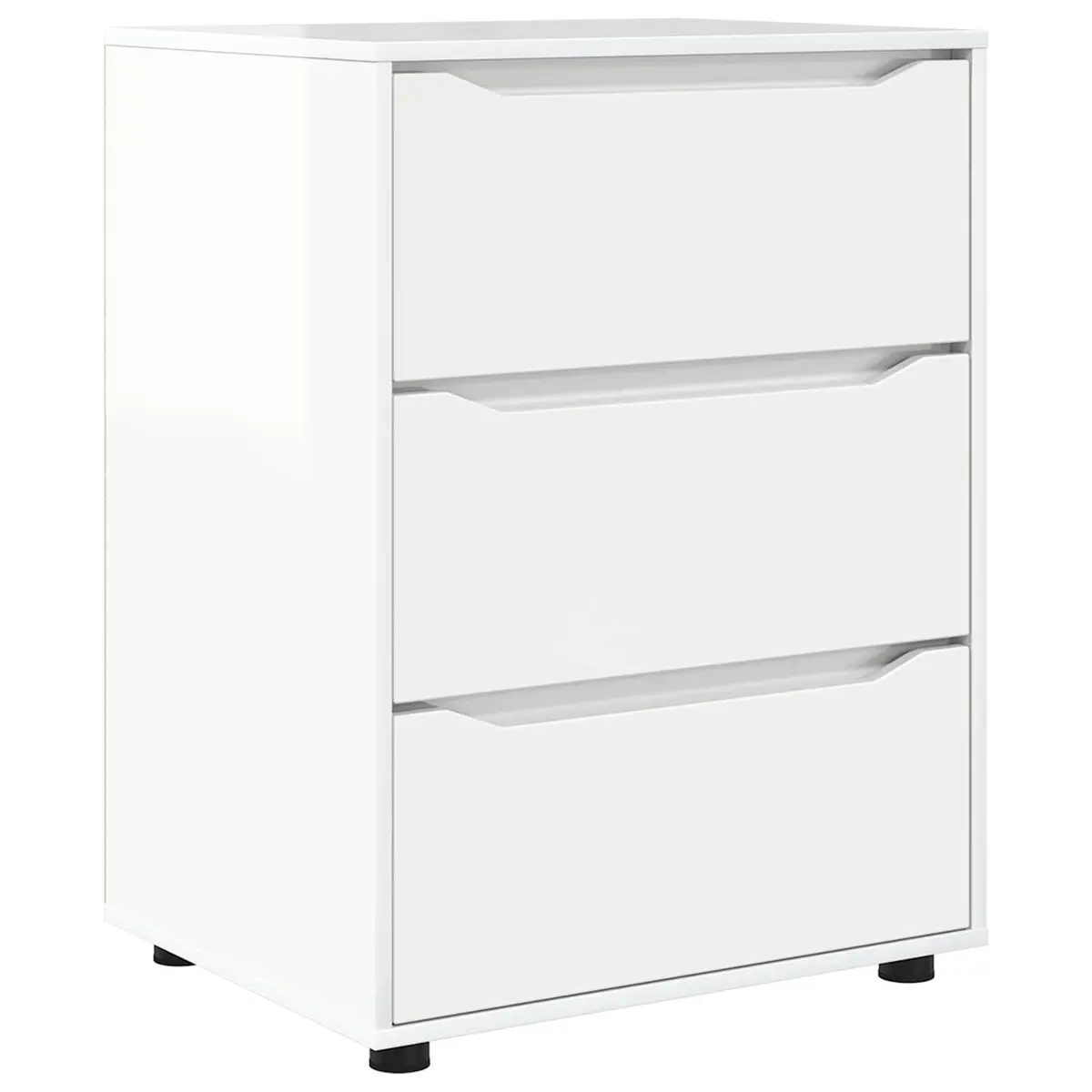 Storage Cabinet Bedroom Living Room High Gloss White 60 x 48 x 81 cm