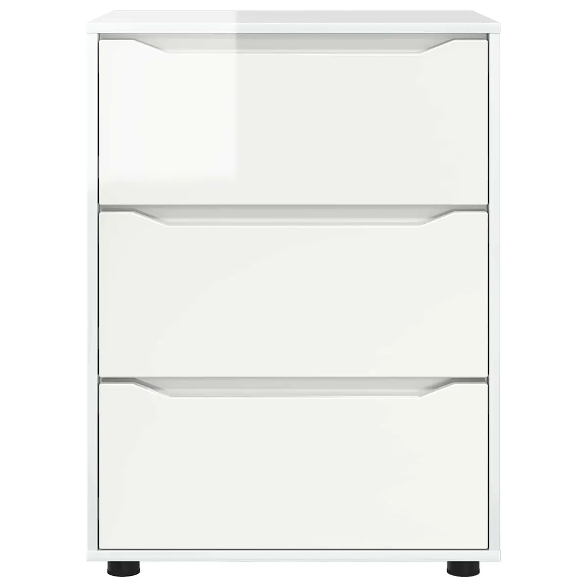 Storage Cabinet Bedroom Living Room High Gloss White 60 x 48 x 81 cm
