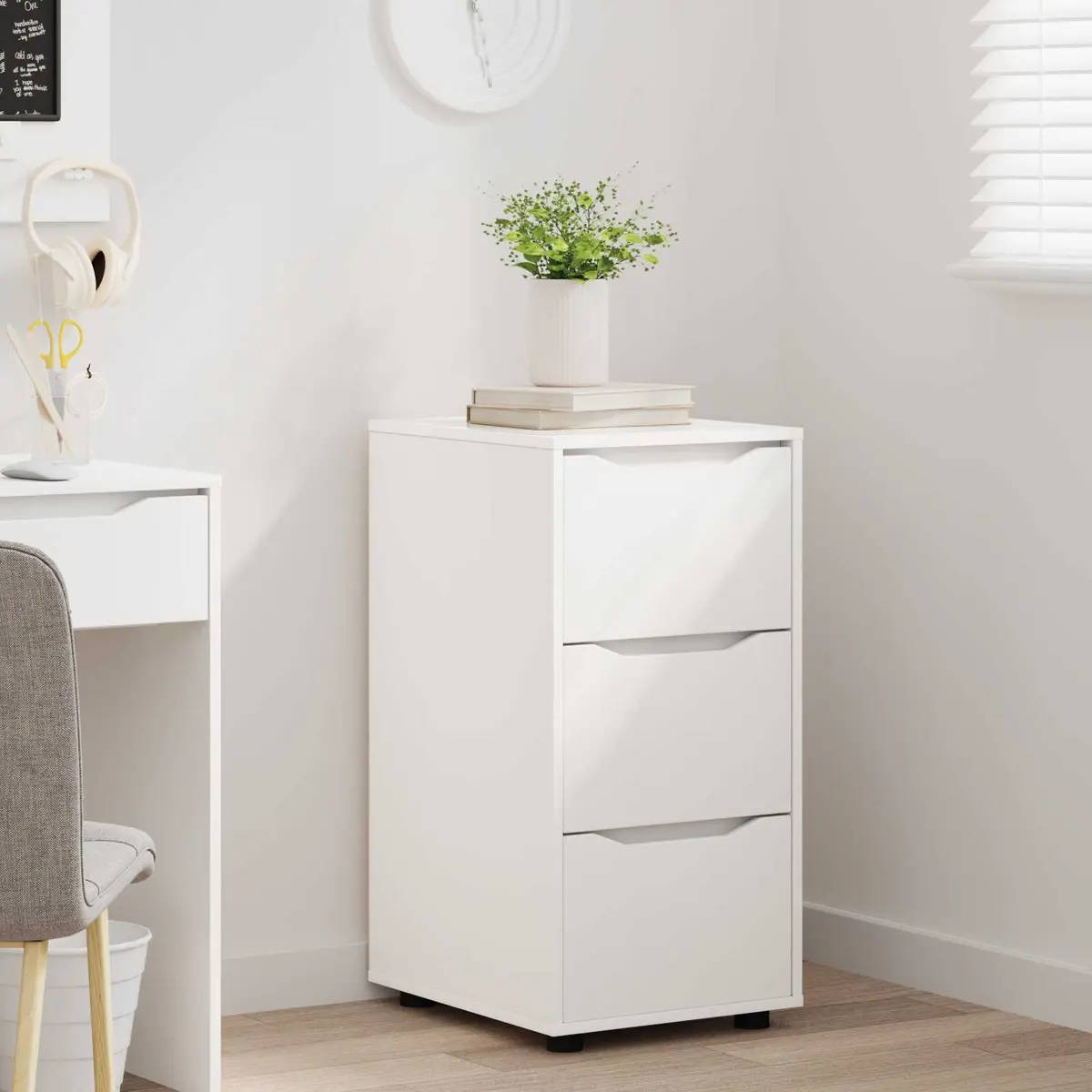 Storage Cabinet White 40 x 48 x 81 cm Engineered Wood Bedroom Living Room