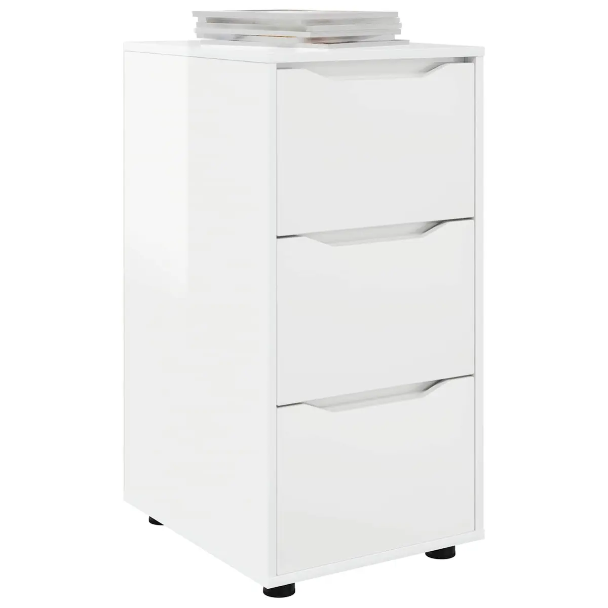 Storage Cabinet Bedroom Living Room High Gloss White 40 x 48 x 81 cm