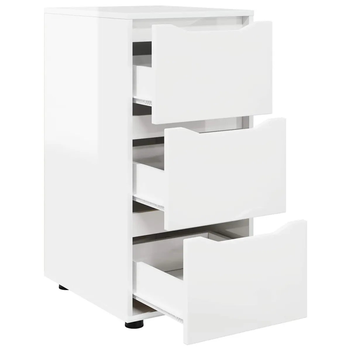 Storage Cabinet Bedroom Living Room High Gloss White 40 x 48 x 81 cm