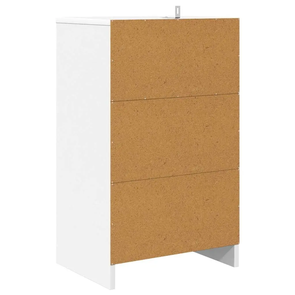 White Bedside Tables 40 x 30 x 46 cm Engineered Wood Storage Nightstands 2 Piece Set