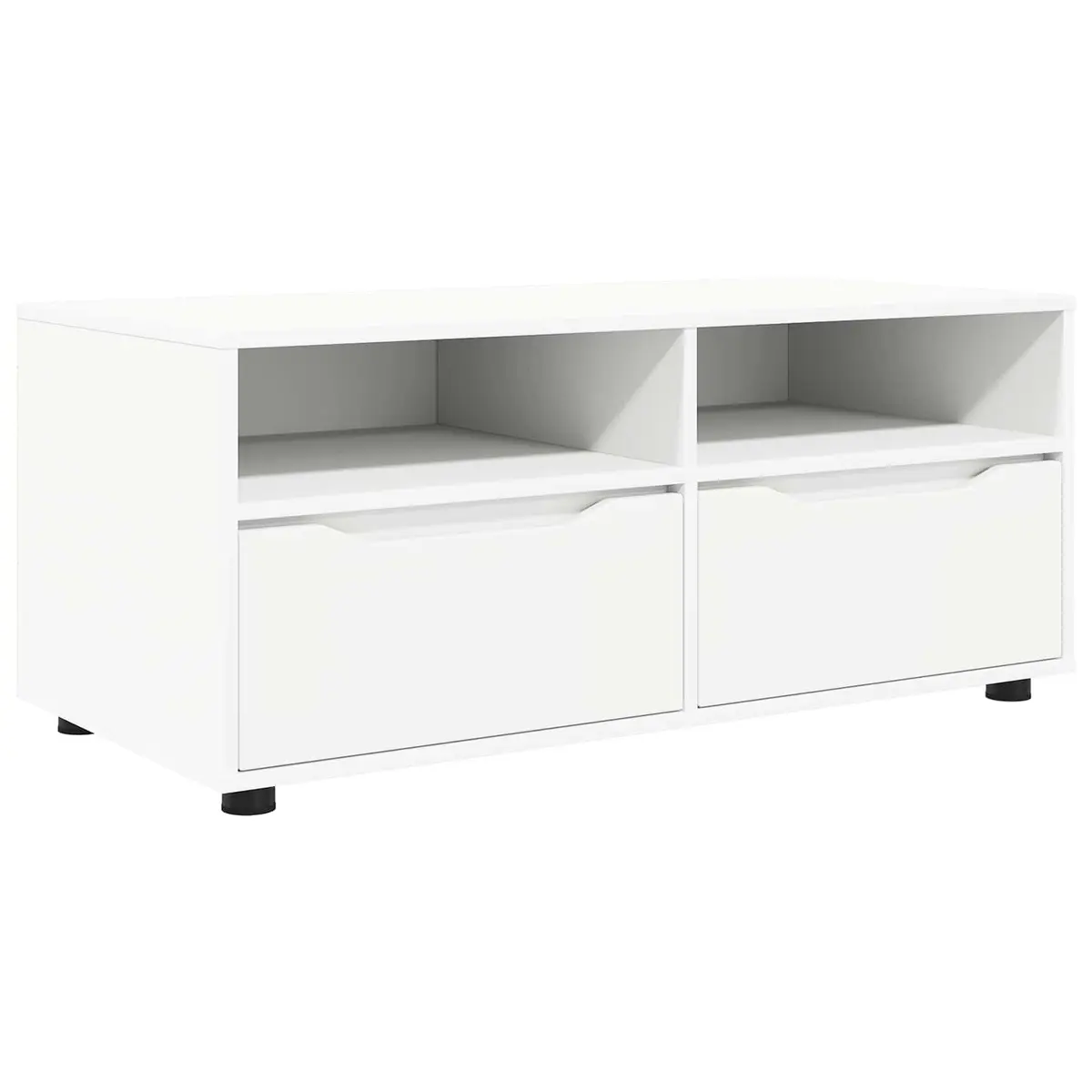 TV Cabinet with Drawer for Living Room White Modern Storage Unit 100 x 48 x 43 cm