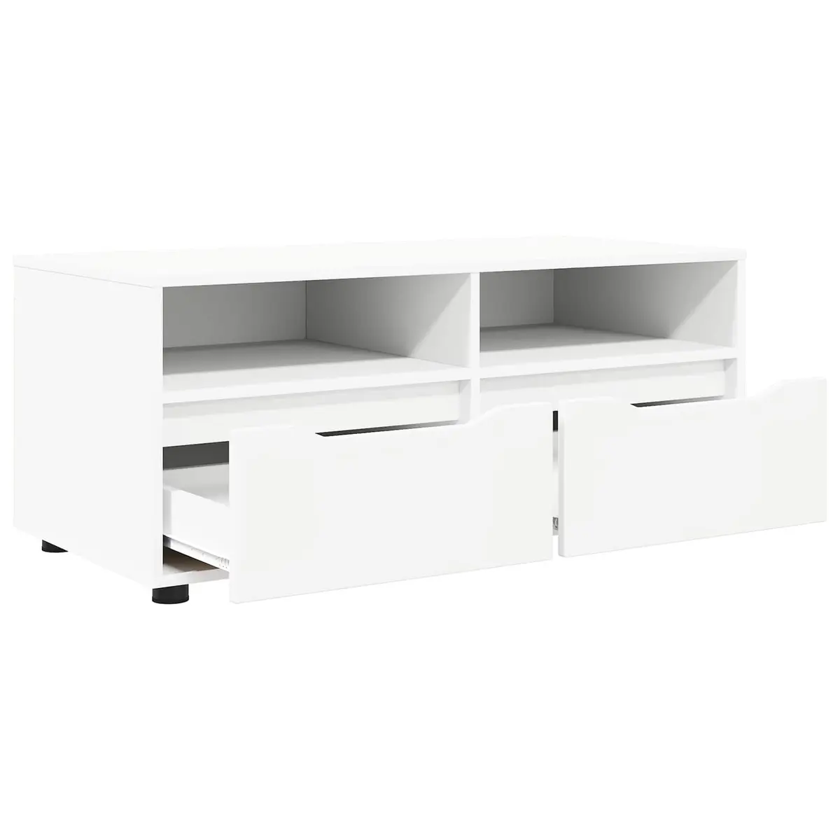 TV Cabinet with Drawer for Living Room White Modern Storage Unit 100 x 48 x 43 cm