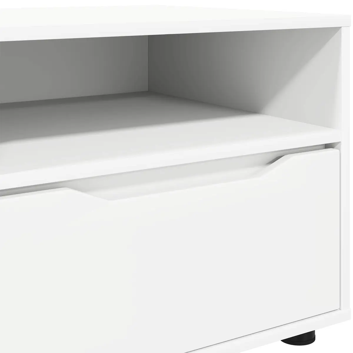 TV Cabinet with Drawer for Living Room White Modern Storage Unit 100 x 48 x 43 cm
