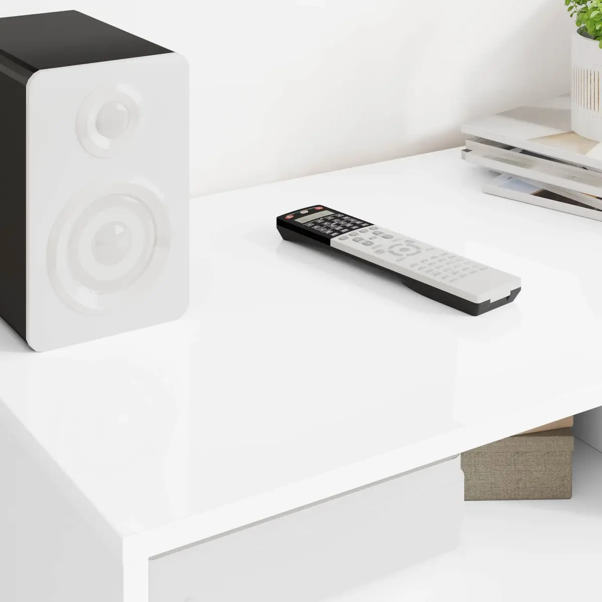 High Gloss White TV Cabinet Storage Unit