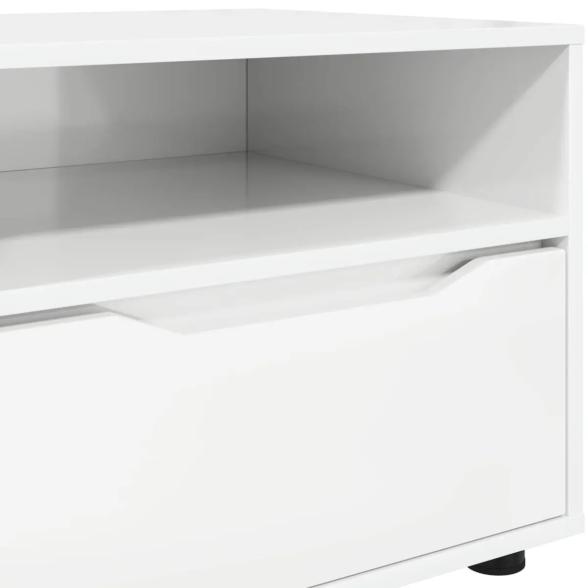 High Gloss White TV Cabinet Storage Unit
