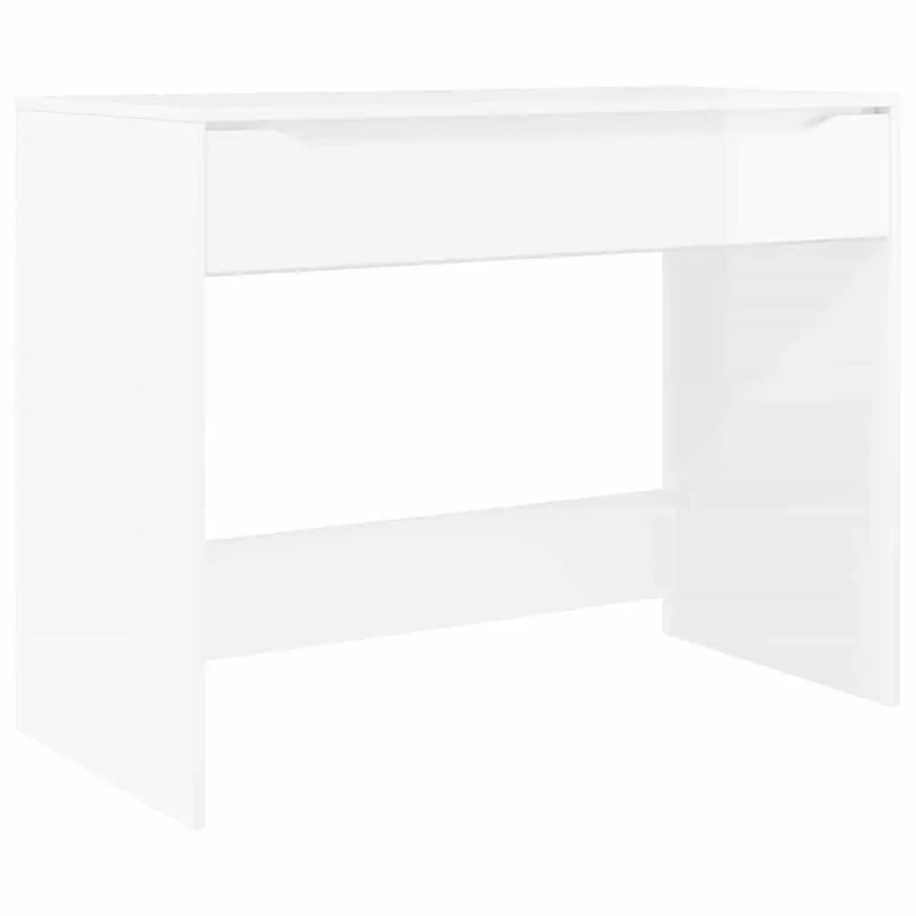 High Gloss White Desk in Engineered Wood
