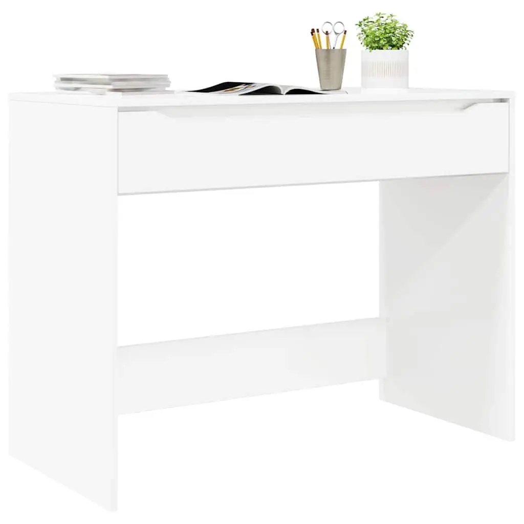 High Gloss White Desk in Engineered Wood