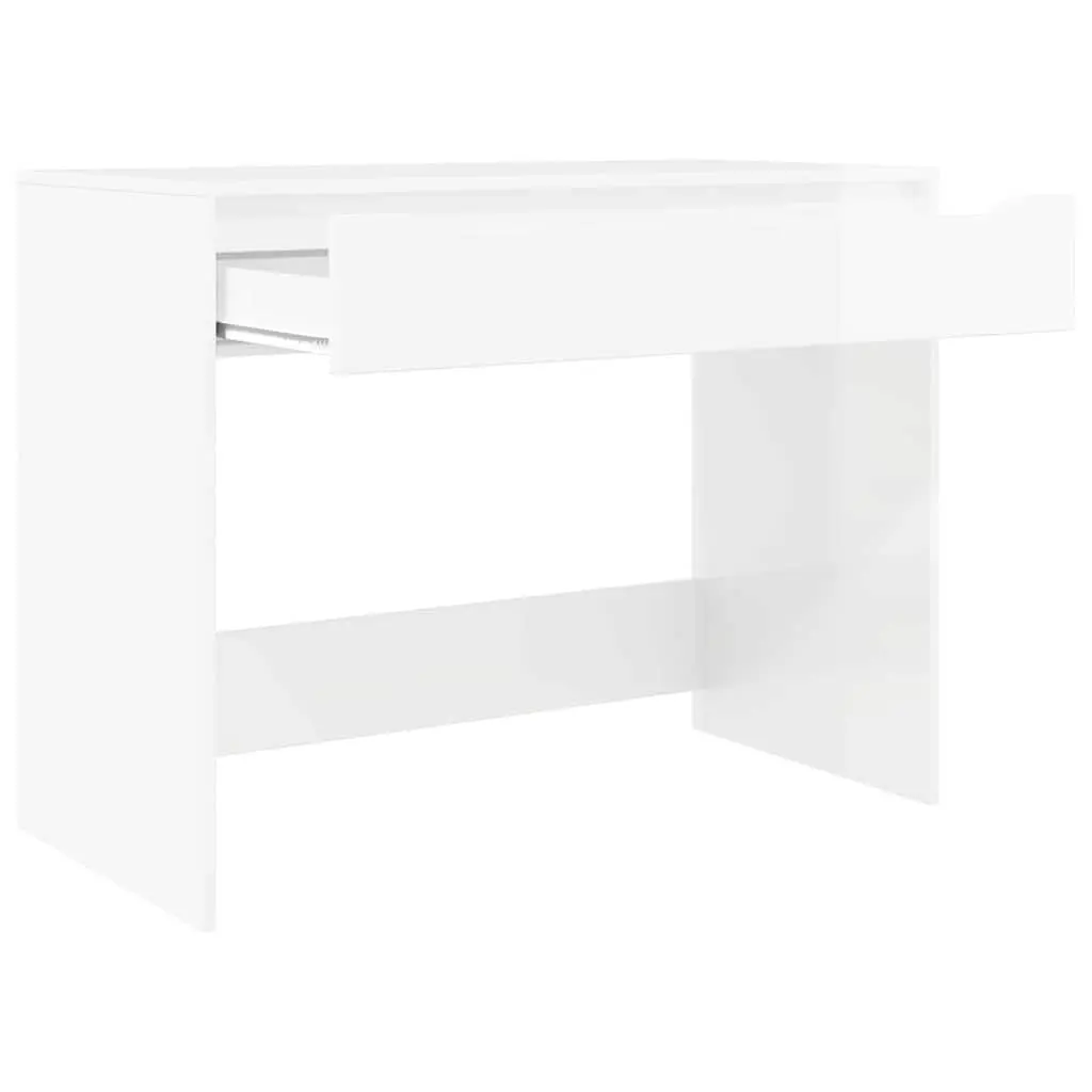 High Gloss White Desk in Engineered Wood