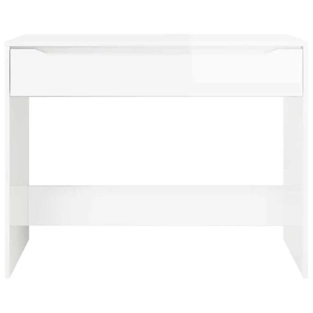 High Gloss White Desk in Engineered Wood