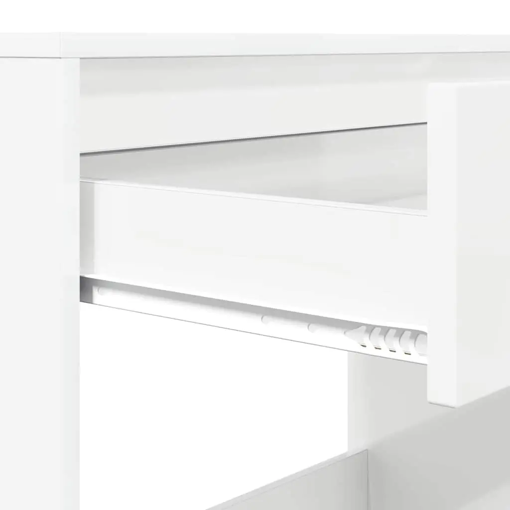 High Gloss White Desk in Engineered Wood