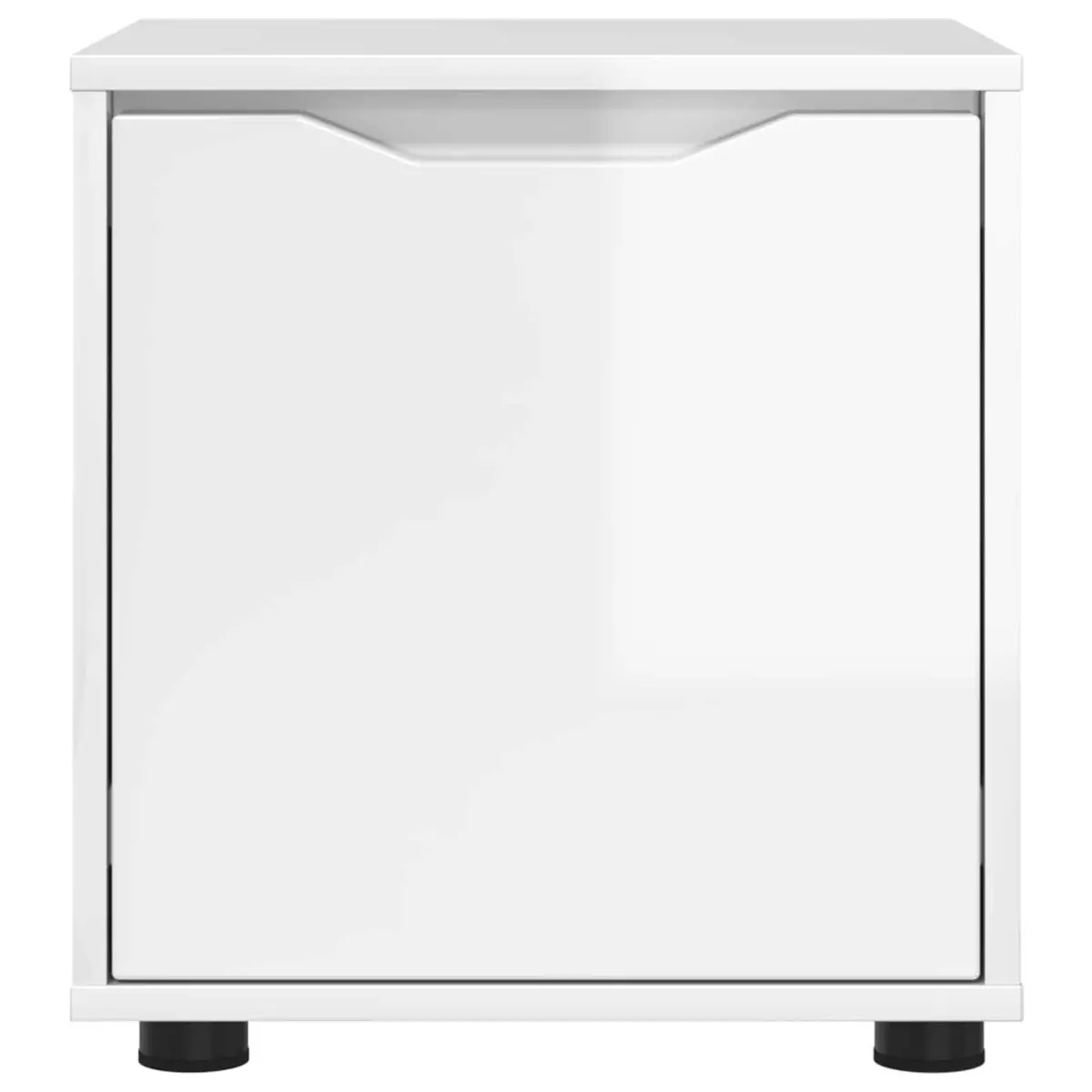Bathroom Storage Cabinet High Gloss White Minimalist Modern Bedroom Organiser