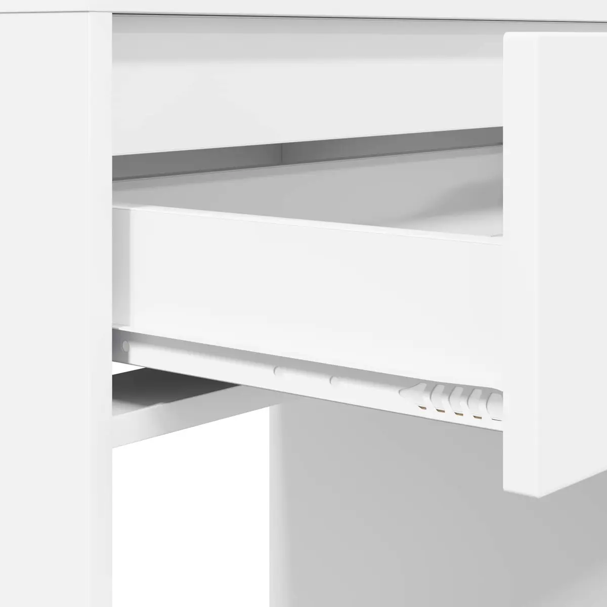 Bedroom Dressing Table with Drawer White Modern Vanity Unit Storage Furniture