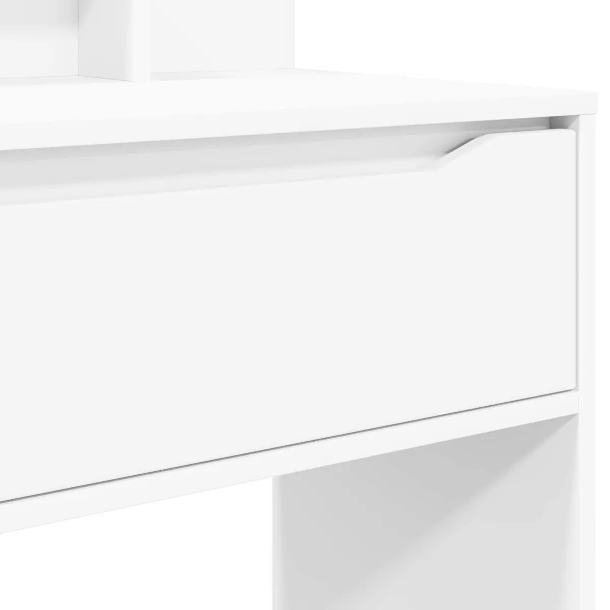 Bedroom Dressing Table with Drawer White Modern Vanity Unit Storage Furniture