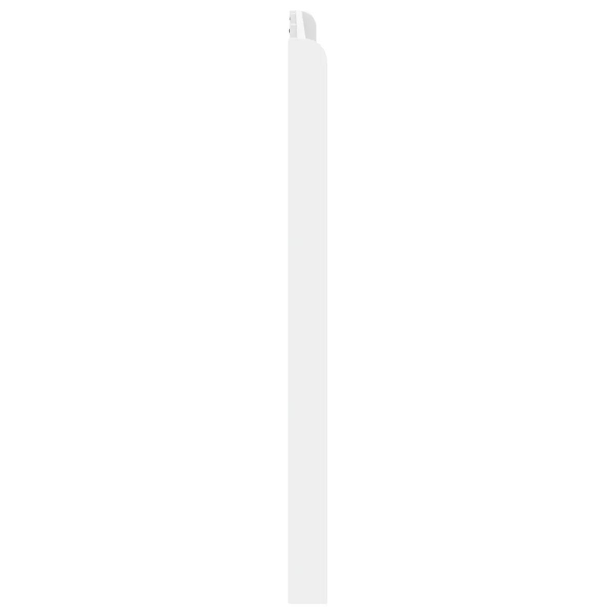 White Engineered Wood Headboard Vertical Slat Design Bed Frame Mount Bedroom