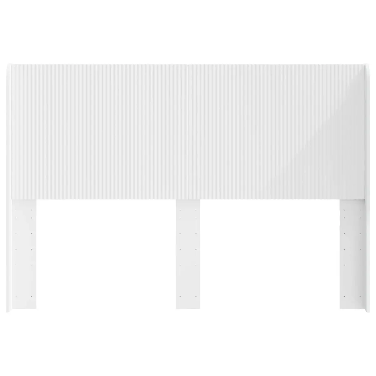 Headboard Bedroom Furniture Vertical Slat Design Engineered Wood Bed Frame Mount