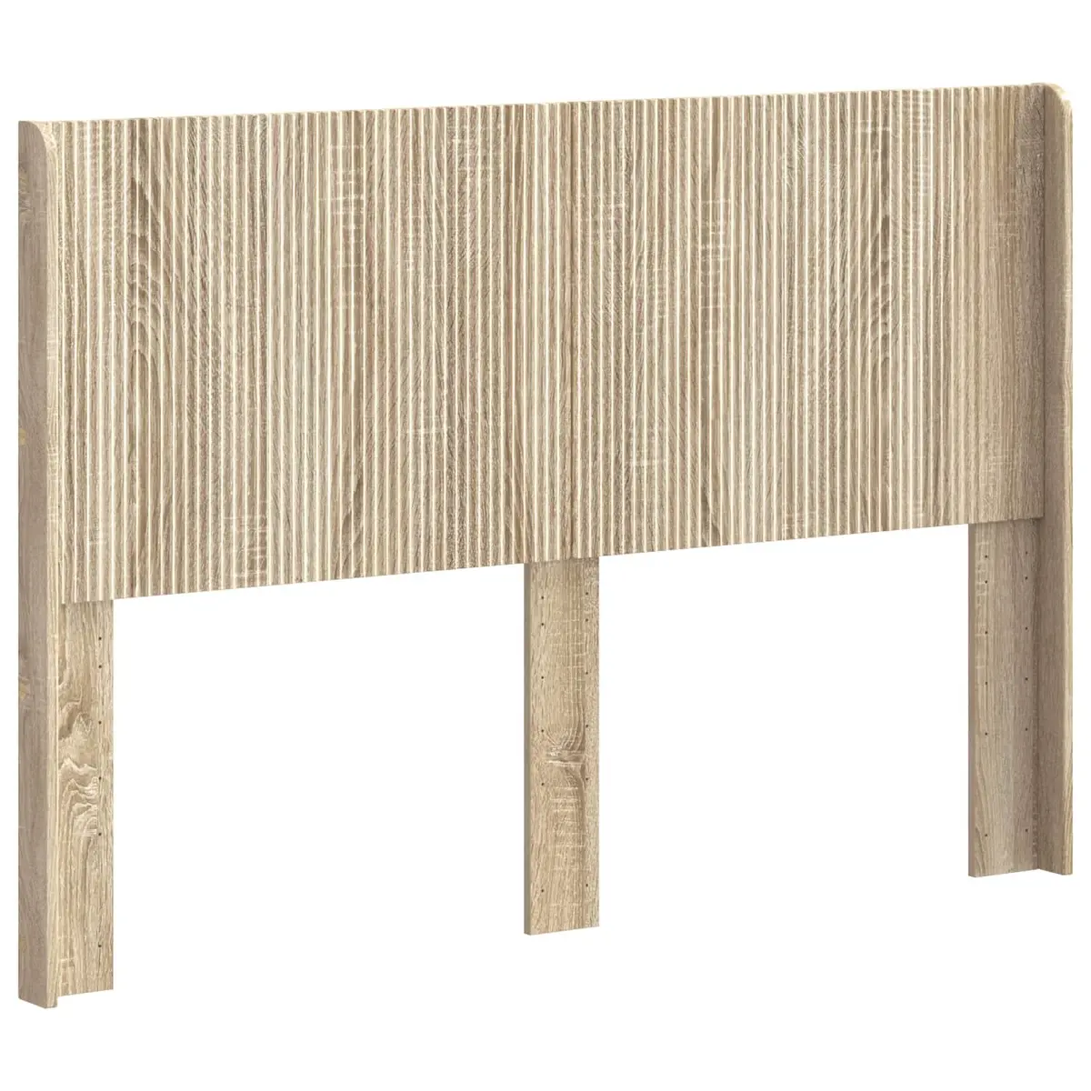 Headboard Brown Vertical Slat Design Bedroom Furniture Bedside Support