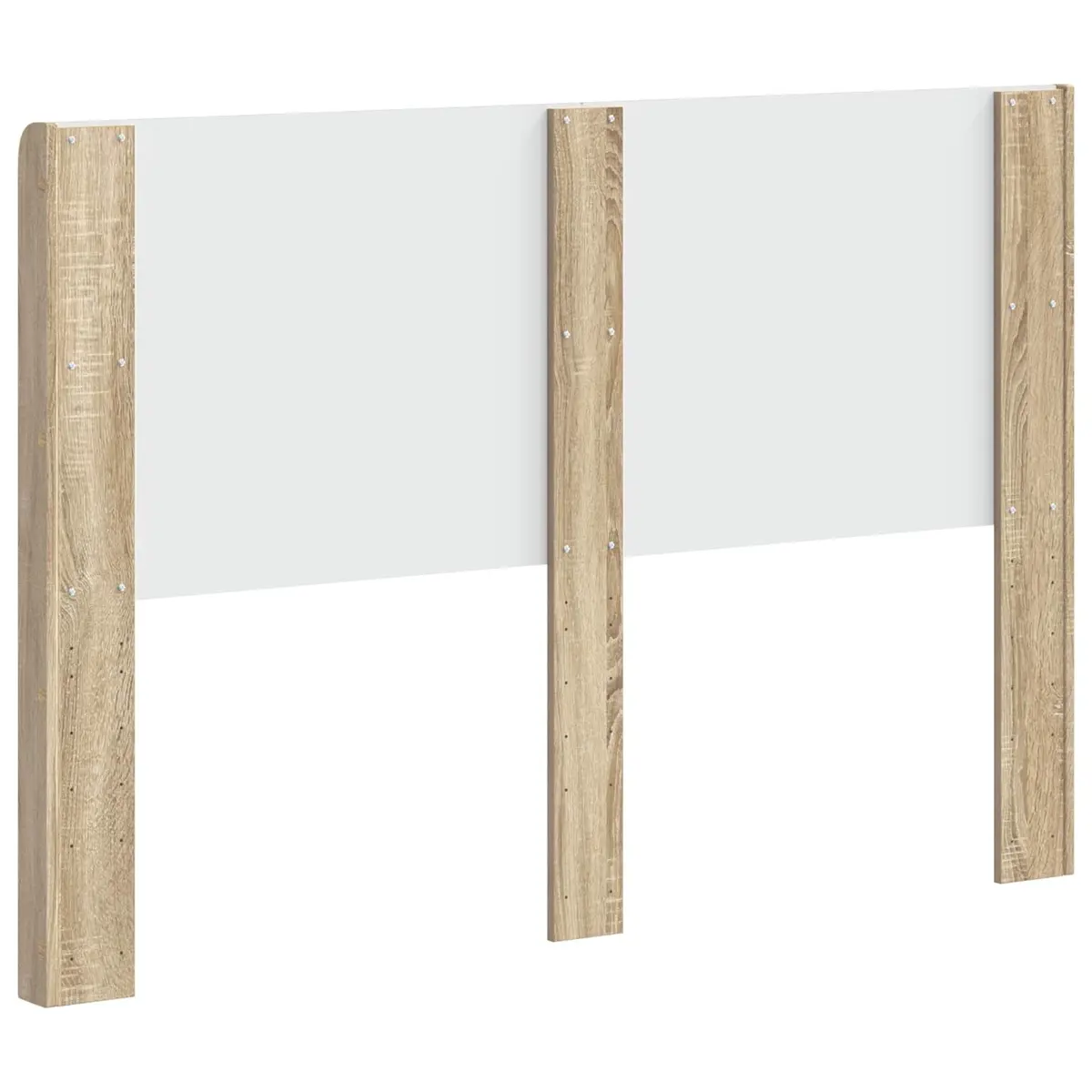Headboard Engineered Wood Vertical Slat Design Bedroom Furniture Brown