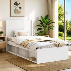 White Engineered Wood Headboard Specifications and Features