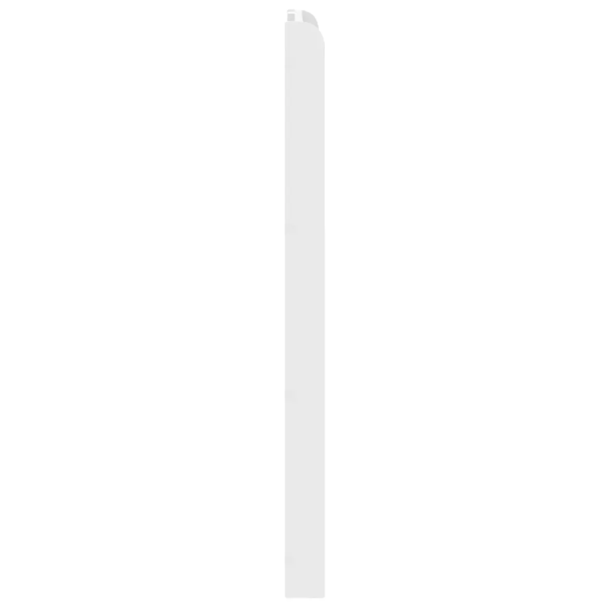White Engineered Wood Headboard Vertical Slat Design Bedroom Furniture Bed Mount