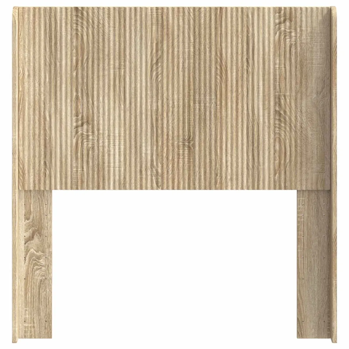Engineered Wood Brown Headboard with Vertical Slats