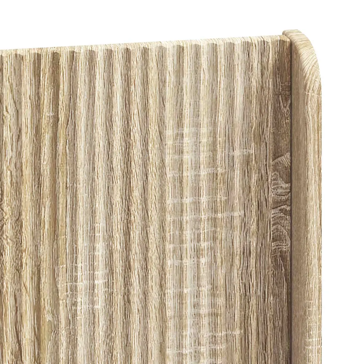 Engineered Wood Brown Headboard with Vertical Slats