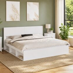 Dimensions and Features of White Vertical Slat Headboard