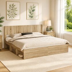 Specifications for Brown Engineered Wood Headboard