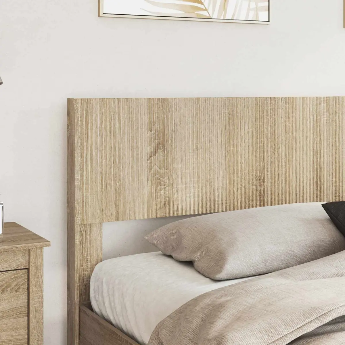 Brown Engineered Wood Headboard