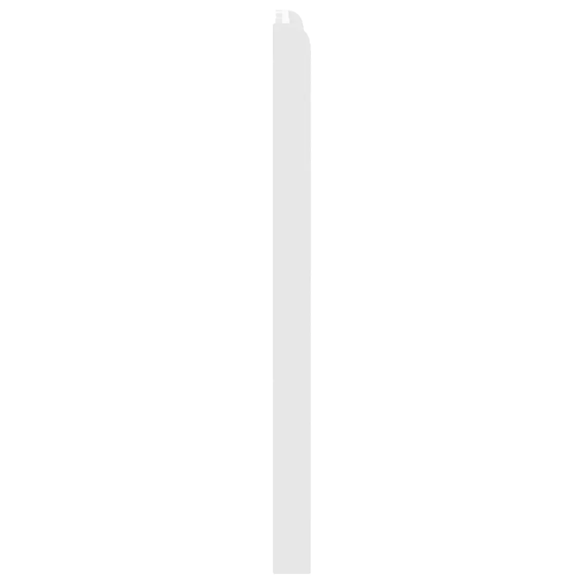 White Headboard Vertical Slat Design Engineered Wood Bed Frame Mount Bedroom